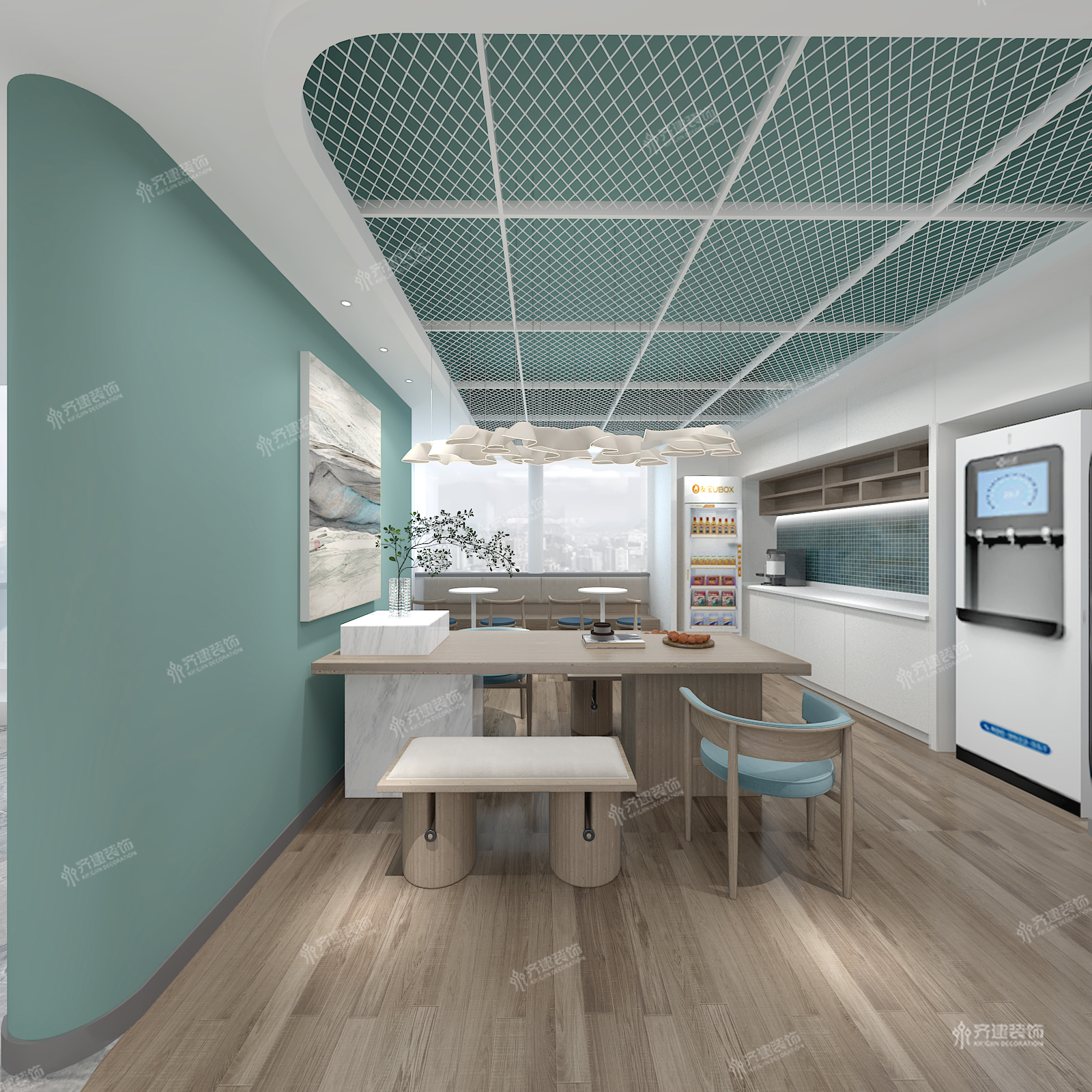 上海三菱重工空調(diào)辦公室茶水間裝修設(shè)計(jì)