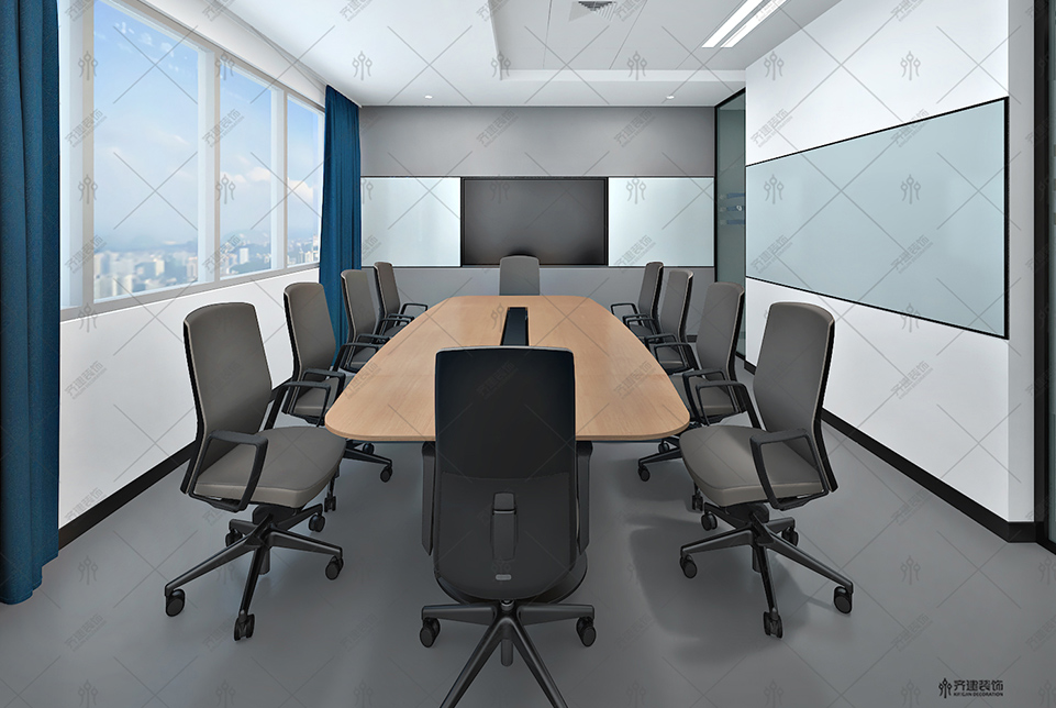 上海霄云信息科技辦公會議室裝修設(shè)計(jì)效果圖