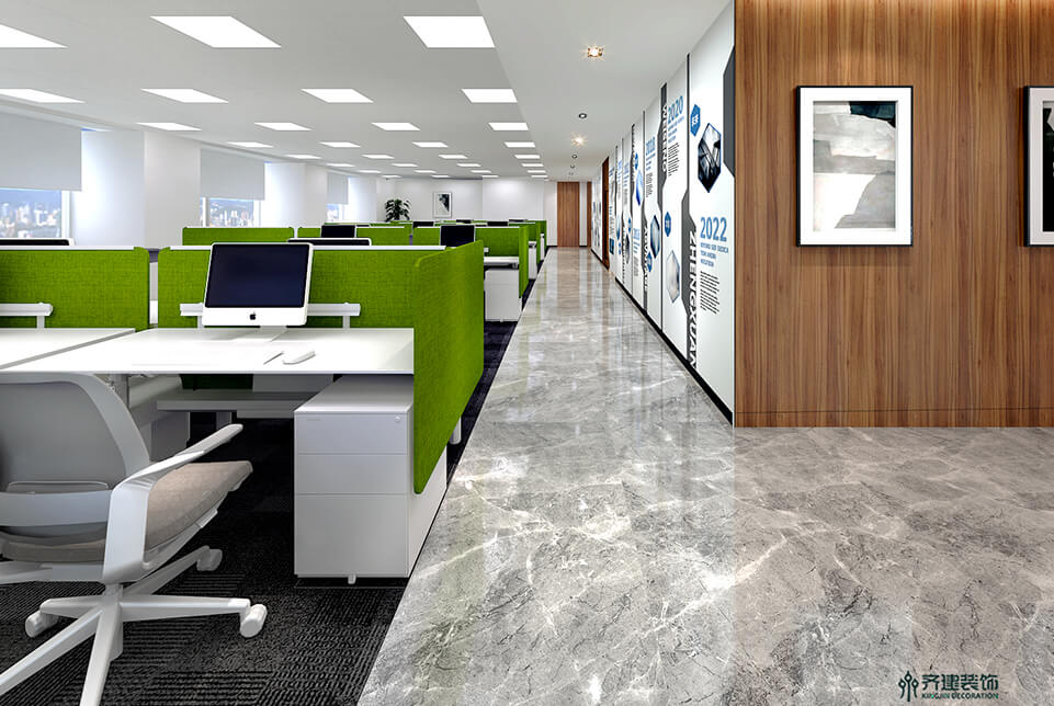 上海海螺服飾開放式辦公區(qū)裝修設計效果圖